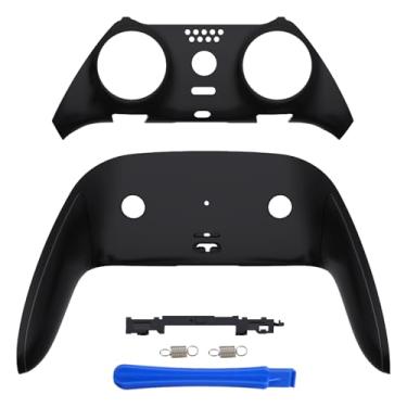 Imagem de eXtremeRate Capa Decorativa Superior E Inferior Compatível Com Controle Ps5 Edge, Faça Você Mesmo, Clipe Frontal Traseiro, Placas Pretas Personalizadas