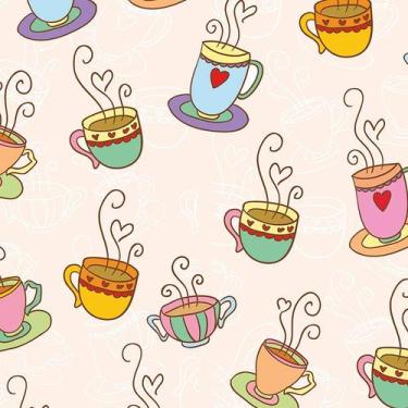 Imagem de Papel de Parede Adesivo Casual Chá e Café - 035 - Multimpressão