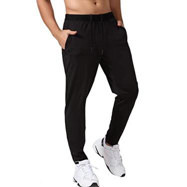 Imagem de Qudai Calças de moletom masculinas com bolsos para treino de corrida esportiva joggers