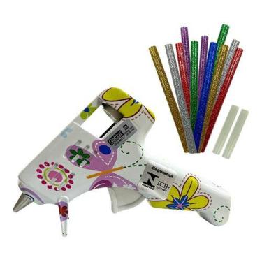 Imagem de Pistola De Cola Quente Bivolt 10w Com 12 Bastões De Cola  - ADB