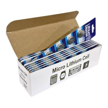 Imagem de Kit 20 Cartelas Pilhas Bateria De Lítio Cr2032 3V 100 Unid