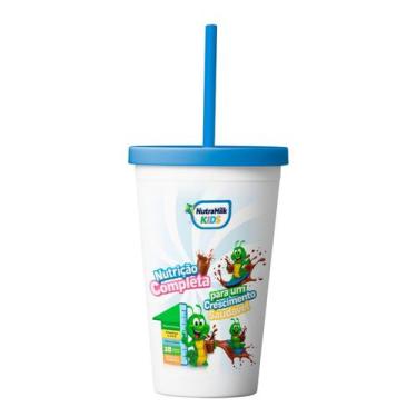 Imagem de Copo infantil Nutramilk kids com tampa e canudo 300ml - Nutra Milk
