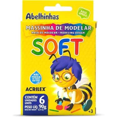 Imagem de Massinha Modelar Soft 6 Cores Art Kids Acrilex