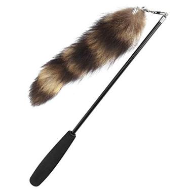 Imagem de Sluffs Cat Artificial Tail Playing Sticks Toy Pet Retractable Wand Funny Rod Interactive Toy for Teaser Play and Chase Exercise with Kitten