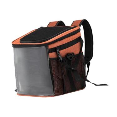 Imagem de Ｂｅｓｇａ Cesta para transporte de animais de estimação, bicicleta, transportadora de cães, dobrável, ventilada, bolsa frontal para gatos, respirável para cães, Laranja