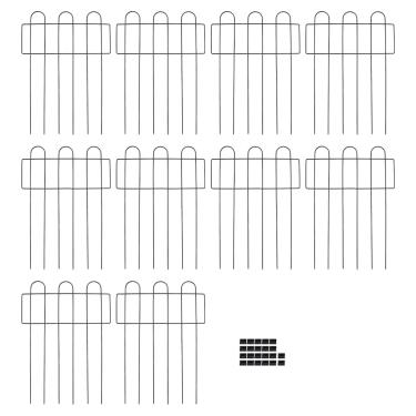 Imagem de Cerca de jardim decorativa Ferço de arame de arame de arame de arame de jardim monte de barreira de animais para canteiro de flores ao ar livre Classic clássico design de ferro