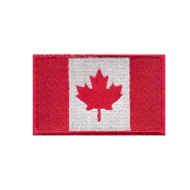 Imagem de Ruoming Ruoming 1 peça bandeira nacional 2 adesivos de ferro, 8 x 5 cm, adesivos bordados para roupas, bolsas (Canadá)