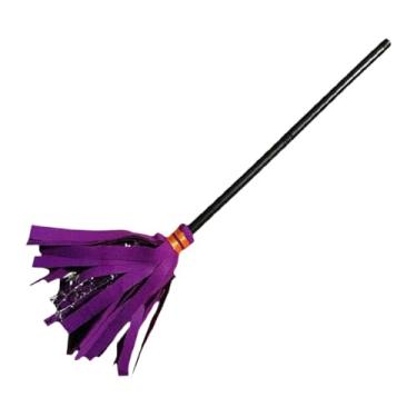 Imagem de Nishiyuenyi Vassoura de bruxa para Halloween, cabo de vassoura de bruxa, enfeite para festa infantil, adereços para fotos, fantasia de Halloween para clube,