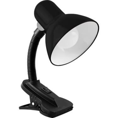 Imagem de Luminaria De Mesa Com Garra Presilha Bivolt Leitura Estante Quarto Maquiagem Manicure(Preto)