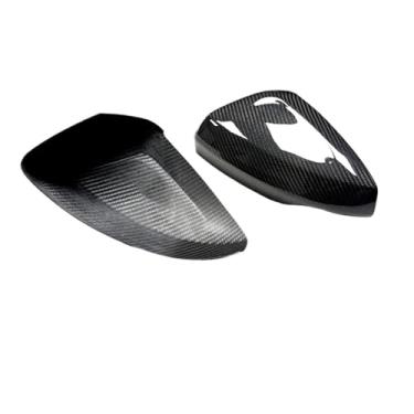Imagem de 2 PCS Capa de espelho retrovisor compatível com VW Polo Mk6 2019-2022 Capas de espelho lateral de fibra de carbono real Adicionar na caixa de substituição da estrutura(Sticker Type)