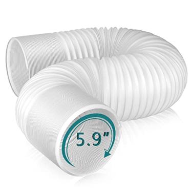 Imagem de Angooni Mangueira universal para ventilação de ar condicionado – 15 cm de diâmetro, 203 cm de comprimento, rosca no sentido horário de substituição para mangueira AC para Honeywell, Whynter, Frigidaire, LG, Delonghi Toshiba, Delonghi, JHS
