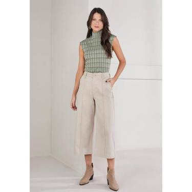 Imagem de Blusa Sem Manga Lado Avesso Xadrez Verde Tam. P-Feminino