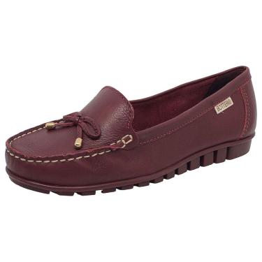 Imagem de Sapato Feminino Mocassim Couro Slip On Conforto Laço Bottero