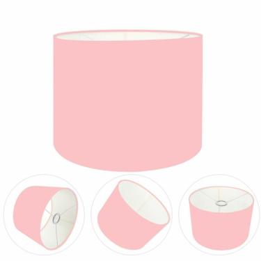 Imagem de Cúpula Abajur Cilíndrica Cp-8013 Ø30x30cm Rosa Bebê