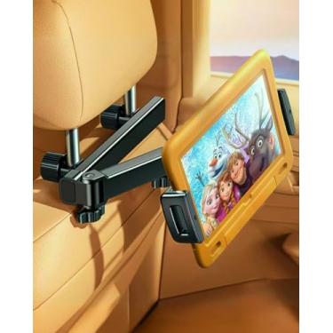 Imagem de Owleys Suporte de tablet para encosto de cabeça de carro - Acessórios de carro para crianças - Suporte de iPad para banco traseiro de carro - Suporte ajustável para tablet - Essenciais de viagem