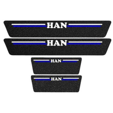 Imagem de Kit Soleira Protetora Porta Premium Blue PVC Han 2024 2025 - Jhow Ades