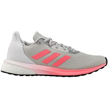 Imagem de adidas Astrarun Tênis de corrida masculino, Cinza/vermelho claro/branco, 5.5