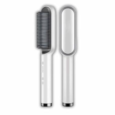 Imagem de Escova Alisadora 3 em 1 Bivolt – Tecnologia de Íons | Para Todos os Tipos de Cabelo, Antifrizz e Modeladora Rápida