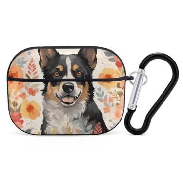 Imagem de Capa protetora para AirPods Pro com chaveiro, gado, cão, floral, AirPods Pro, 2ª geração, capa protetora para mulheres/homens