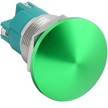 Imagem de ZJWZJH (10 A) Botão De Pressão Tipo Cogumelo Com Trava 22 Mm, 7/8'', Verde, À Prova D'Água, 12 V, 24 120 250 V Ca, 2 Pinos, Terminais Parafuso Aço Inoxidável, Sem Dpst