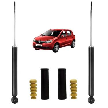 Imagem de 2 Amortecedor Kayaba Traseiro+Kit Batente Sandero 2010 2011, TRASEIRO
