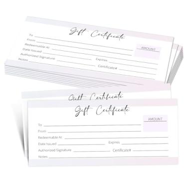 Imagem de 25 vales de presente roxos para empresas, vale de presente em branco para salão, spa, restaurantes, casamento, aniversário, Natal, vouchers personalizados para clientes, 9 x 20 cm - 25 cm