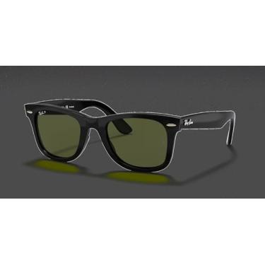 Imagem de Óculos de Sol Ray-Ban Wayfarer 0RB4340 601 Tam 50 / Preto - Lentes Verde