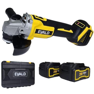 Imagem de Esmerilhadeira Angular 5 POL 20V Brushless com 2 Baterias 4,0Ah e Carregador Bivolt EV-EV20V EVALD