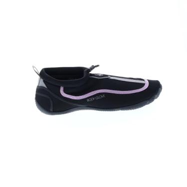 Imagem de Body Glove Tênis aquático feminino Riverbreaker – Sapatos aquáticos para adultos para natação na praia River Lake, meias aquáticas, sapatos antiderrapantes, Preto/lilás profundo, 38
