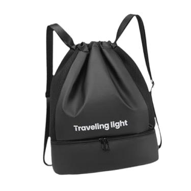 Imagem de RNXRZANK Mochila Esportiva com Compartimentos Secos E Molhados para Uso em Piscina, Preto