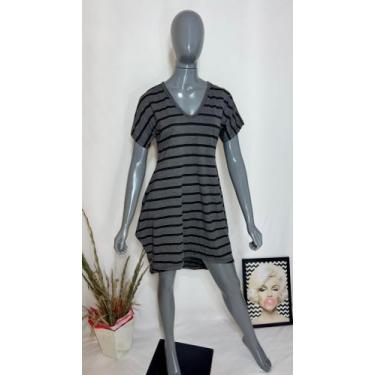 Imagem de Vestido Mullet Listrado com Bolso - modanascimento2021@gmail.com, Cinz