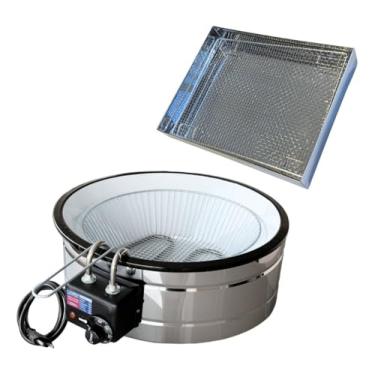 Imagem de Fritadeira Elétrica Industrial Tacho Esmalte 10l + escorredor M(220)