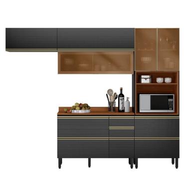 Imagem de Cozinha Modulada Proença 4 Peças Balcão 120cm com Tampo em MDF - Demartêz