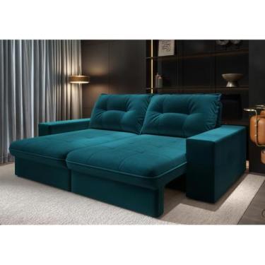 Imagem de Sofá Toscana 3 Lugares Retrátil e Reclinável Suede 200cm - CIALAR MÓVE