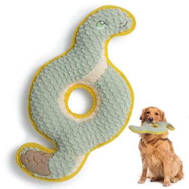 Imagem de Brinquedo para cães DURABITE Ring Snake Squeaky Indestrutível Tug Gree