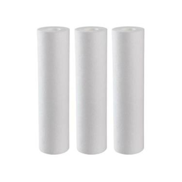 Imagem de Kit 3 Filtro Refil Cartucho Polipropileno Liso 10 5 Micras - BR Fish A