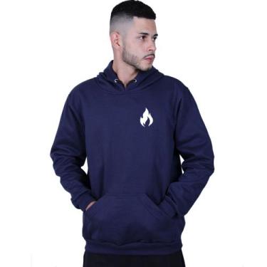 Imagem de Moletom Unissex Canguru Fire Fogo Chamas - Lafre, Azul marinho, G
