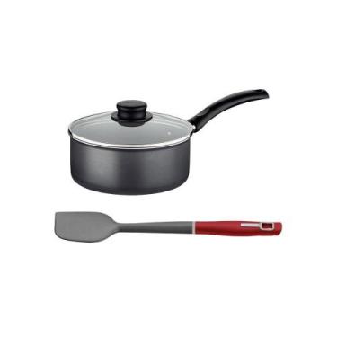 Imagem de Panela Turim 16Cm Chumbo E Espátula De Silicone - Tramontina