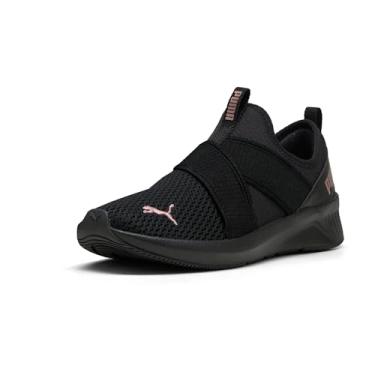 Imagem de PUMA Tênis feminino Softride Harli sem cadarço, Preto e preto e rosa dourado Ah25, 40