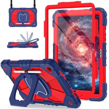 Imagem de Scnioy Capa para Galaxy Tab A9 Plus de 11 polegadas, capa robusta para tablet Samsung Galaxy A9+ com protetor de tela 360 com suporte giratório e alça de ombro, suporte para caneta, modelo 2023