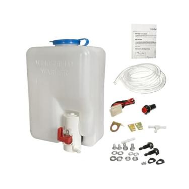 Imagem de Mqetly Kit de bomba de lavagem de para- de carro, reservatório de água, bomba de garrafa para caminhão, reboque, profissional, com interruptor, 170 kPa