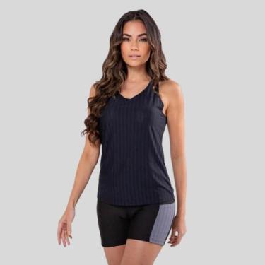 Imagem de Regata Dry Fit Feminina Academia com Furinho Fitness Treino - Blanco S