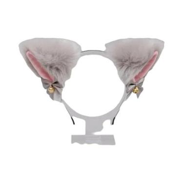 Imagem de Tiara De Orelhas De Gato De Pelúcia Para Meninas, Acessórios De Cabelo