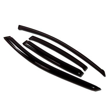 Imagem de TuningPros WV-006 Defletor de viseira de janela protetor de chuva fumê escuro conjunto de 4 peças