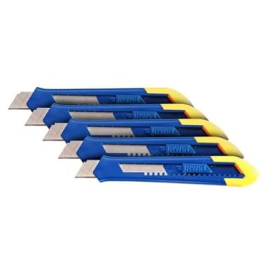 Imagem de Kit Estilete Snap-Off 18mm com 5 Unidades – Irwin | Lâmina Segmentada Refilável Para Corte Preciso e Uso Profissional