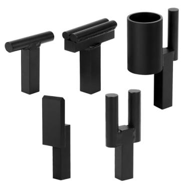 Imagem de V-SEK Conjunto de ferramentas de furo resistente de bigorna de ferreiro de 2,5 cm, ferramenta de forja de ferreiro com corte a quente, estaca de vinco, enchimento inferior, kit de torção de rolagem e