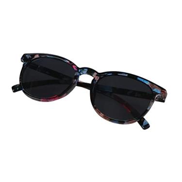 Imagem de VisionGlobal 2 pares de óculos de sol polarizados/de leitura com lentes de proteção UV400 para mulheres, óculos de sol modernos para dirigir, Floral azul, Medium
