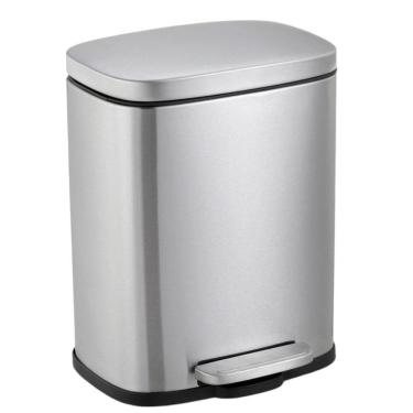 Imagem de Lixeira Inox Retangular 12l Com Pedal - Sofisticação E Funcionalidade Para Seu Lar