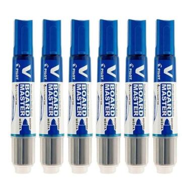 Imagem de Pincel Para Quadro Branco Recarregável Board Master Azul 6 Unidades - Pilot