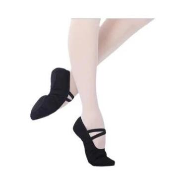 Imagem de Sapatilhas De Balé Para Meninas, Sola Macia, Lona, Sapatos De Dança Pa